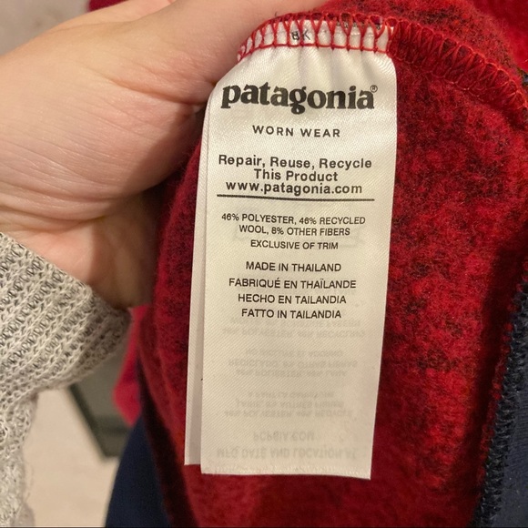 Patagonia Woolyester Fleece Pullover Red Medium - Picture 8 of 10